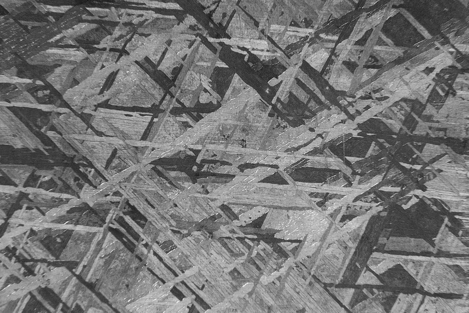 Widmanstätten pattern, macro detail